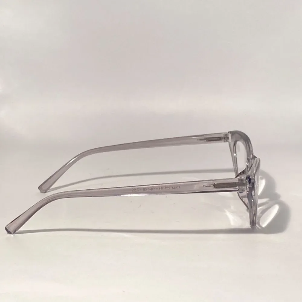 1342 Emma Cateye Reading Glasses 2.25 Grey Readers NWT